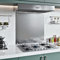 BELOFAY 1mm Thick Stainless Steel Splashback for Kitchen With Brush Finish, 600x250mm Hob Splashback For Cookers (With Holes)