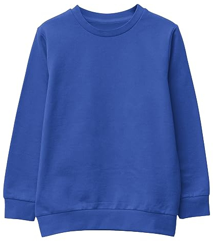 Unisex SweatShirt Boys Girls Fleece Jumper Classic Crew Neck Long Sleeve School Uniform Sweater