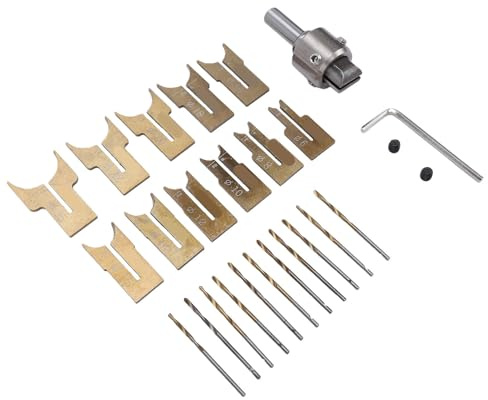 Annadue Juego de Cuentas de Madera, Cortador de Bolas de Madera de 6-25 Mm y Broca para Hacer Joyas y Pulseras con Cuentas