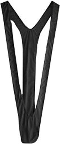 Creamlin Herren Sexy Borat Manikini Badeanzug Thong Halloween Kostüm (Schwarz)