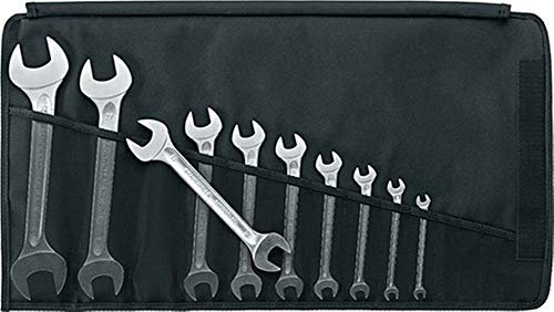 STAHLWILLE 10/10 | Maulschlüssel Set 10-tlg. |?SW 6-32 mm |?extrem belastbar |?schraubenschonend |? Gabelschlüsselsatz in robuster Rolltasche |?Made in Germany