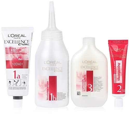 L'Oréal Paris - Excellence Crème - Coloration Permanente Triple Soin 100% Couverture Cheveux Blancs - Nuance 6 Blond Foncé