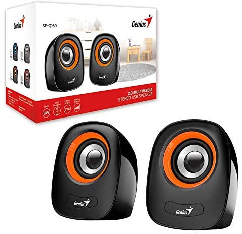 Genius SP-Q160 Stereo-Lautsprecher, USB-betrieben, Orange