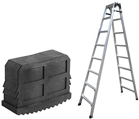Atyhao Ladder Covers, 2Pcs Rubber Non Slip Mat Step Ladder Feet Foot Pads Cushion Cover Security Bumpers Replacement Kit