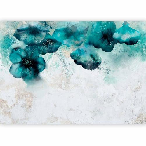 murando - Carta da Parati Adesiva Papavero 343x256 cm Fotomurali Adesivi Murali Rivestimento Parete Moderna per Pareti Adesiva Muro Decorativo Fotomurale Soggiorno Fiori blu Natura come dipinto