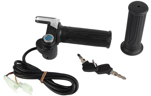 36V Halbdrehgasgriff mit LED-Ladestandsanzeige und Tastensperre Elektrischer Gasgriff mit Schlüsselverriegelung Elektrofahrräder Gashebel für E-Bikes und Roller