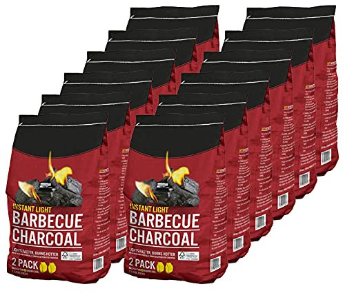 AMOS Instant Light Barbecue Charcoal 24 x 850g BBQ Grill Coal Bags