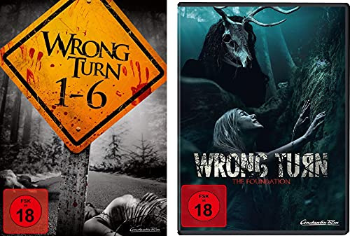 Wrong Turn 01 - 06 (Box) + The Foundation FSK 18 im Set - Deutsche Originalware [7 DVDs]