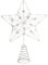 COM-FOUR® Deko Stern Weihnachten - Weihnachtsdekoration Stern aus Metall - Aufsteller Weihnachtsstern mit Glitzer