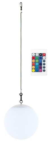 SCHWAIGER 660173 Solar Hängelampe Kugel-Leuchte Garten-Laterne Licht Gartenlampe Außen Outdoor RGB LED dimmbar warmweiß IP44 Micro-USB inkl. Fernbedienung und Aufhängung