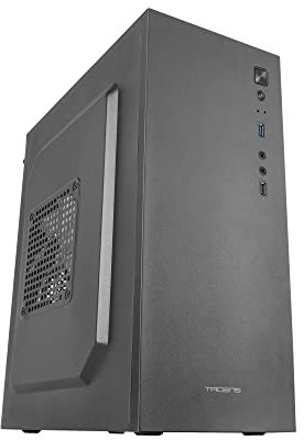Mars Gaming TACENS 2ALUXM, Micro-ATX Mini-Tower PC Case, 12cm Fan, Ultra-light Steel, Black