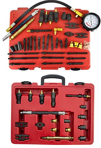 WSIKGHU Kompressionstester für Benzin- und Dieselmotoren - 40 BAR / 600 PSI - Diagnosegerät