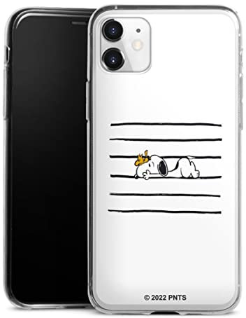 Slim Case extra dünn kompatibel mit Apple iPhone 11 Silikon Handyhülle transparent Hülle Snoopy Peanuts Hund