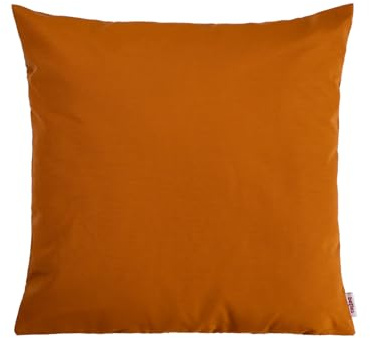 beties „Wunschton“ Kissenhülle ca. 60x60 cm Kissenbezug Kopfkissenbezug in großer Sortiments- und Größenauswahl – EIN idealer Uni Begleiter (sanddorn-orange) …