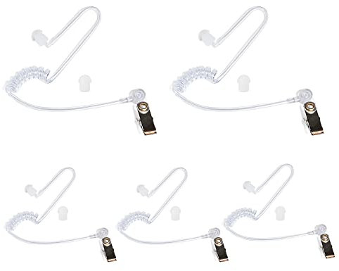 UAYESOK Tubo acústico de aire de repuesto, Walkie Talkie, tubo de audio en espiral con auriculares de hongo para Motorola Kenwood Baofeng Icom, accesorios de seguridad de radio bidireccional (paquete