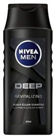 NIVEA Hair Shampoo With Black Carbon And Electrolytes Dermatologically Approved Formula 99% Biodegradable 250ml Men Deep Revitalizing (Pack of 3 x 250ml)
