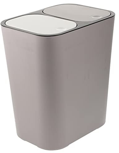 Alipis Cubo De Basura Doble Cubo De Basura De Cocina De Plástico Cubo De Basura Clasificado De 2 Compartimentos Cubo De Basura De Reciclaje Para El Hogar Cocina Baño