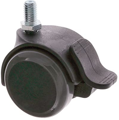 MS Beschläge Hartbodenrolle M8 M10 Gewinde Möbelrolle Lenkrolle (1, 10mm Mit Bremse)