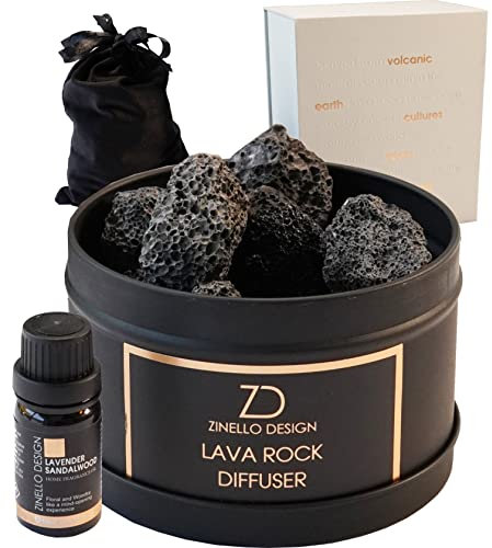 Diffuseur Huiles Essentielles Sans Fils En Pierre De Lave. Diffuseur Parfum Maison Livré Dans Un Coffret Cadeau Avec Parfum D’ambiance. Lithothérapie Et Aromathérapie Pour Votre Bien Être Au Quotidien