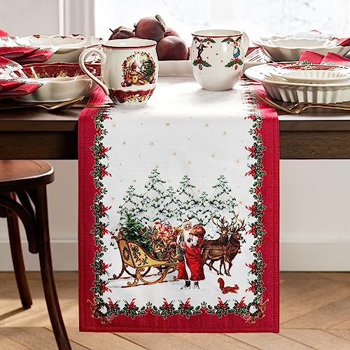 Elrene Home Fashions Villeroy & Boch Toy's Fantasy Holiday Tischläufer, 33 x 178 cm, Mehrfarbig