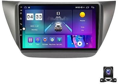 Autoradio 2 Din Radio Für Mitsubishi Lancer IX 2006~2010, 9 Zoll Android Mit Navi Stereo Auto Bluetooth Doppel Din Radio Mit 720P AHD Rückfahrkamera FM Radio Carplay/Auto/Mirror Link,M200s