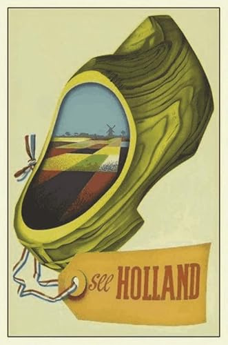 mrdeco Metall Schild 12x18cm gewölbt Urlaub Holland Niederlande Retro Blechschild