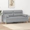 Cozynest 2-Sitzer-Sofa mit Zierkissen Hellgrau 140 cm Stoff Liegesofa für Wohnzimmer, Polstersofa Sessel Relaxsofa Loungesofa Relaxcouch