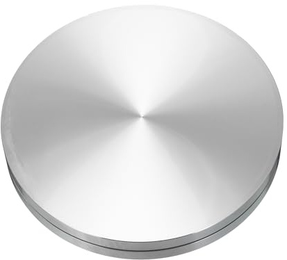 QUARKZMAN 5,9 Zoll drehbarer Drehteller mit Kugellagern aus Stahl, annulare Lazy Susan Basis, für Kücheneckschränke, annulare 0,75 Zoll, Silber