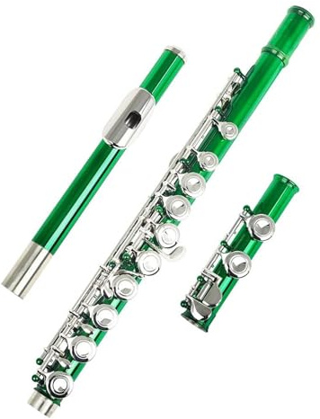 Flauto Flauto oro argento foro chiuso fessura C - flauto strumentale per studenti principianti con custodia