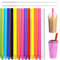 XINGXINLIAN Lot de 20 Pailles Réutilisables avec 2 Brosse de Nettoyage, Paille Bubble Tea, Grosse Paille, Extra Larges 10mm Design Pointu, pour Smoothie, Thé à Bulles, Milk-shake, Jus, 21 * 0,6CM