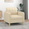 Willood Sofasessel Sessel mit Metallgestell, Sofa für Wohnzimmer, Relaxsessel Fernsehsessel TV Sessel Polstersessel Stoffsofa Creme 60 cm Stoff