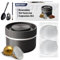 Reusable Pods Kit for Nespresso Vertuo, Refillable Coffee Pods with 100pcs Aluminum Covers Foil Seals Lids for VertuoLine Capsules, Compatible for VertuoPlus Espresso Machine (Pods not included)