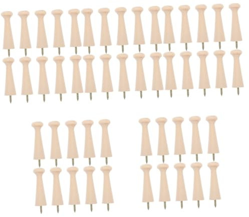 NUOBESTY 50pcs Wooden Wall Hooks Hanging Pegs Coat Hooks for Hanging Wooden Shaker Pegs