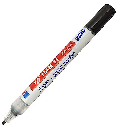 WYLZLKX Grout Pen Tile Grout Paint Marker,Waterproof Tile Grout Colorant and Sealer Pen for Cleaner Looking Floor with a-Tip-black