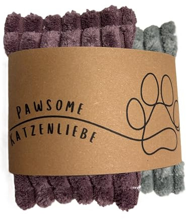 2 er Set Spielkissen für Katzen gefüllt mit Katzenminze oder/Baldrian (Türkis/Altrosa Baldrian)