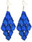 HSAJS Pendientes Cascada Hojas Múltiples Colgantes Ligeros Elegantes Gancho Dorado Joyería Femenina Accesorios Bohemios
