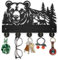 MAYJOYDIY Porte Clés Mural en Bois de D'Ours 30x20cm Montagnes Forêt Crochet pour Manteau Chapeau avec 5 crochets en Alliage Décoration Murale pour Entrée de la maison Cadeaux de Noël