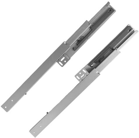 Unterflurführungen Bodenmontage Schubladenschienen,Schubladenschienen Vollauszug 40KG Ladekapazität Schubladenschienen mit Dämpfung (40cm(16inch))