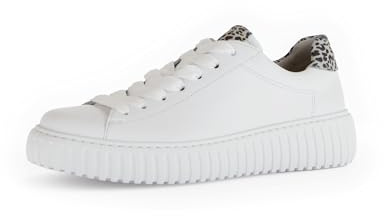 Gabor Damen Low-Top Sneaker, Frauen Halbschuhe,Komfortable Mehrweite (H),schnürschuhe,schnürer,Business,Freizeit,Weiss/Bianco,38 EU / 5 UK
