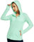 WILLIT Damen Laufjacke Sportjacke Langarm Sonnenschutz Hoodie UV Shirts Laufshirt UPF 50 Leichte Jacke Yoga Fitness Sport Wandern mit Taschen Mintgrün M