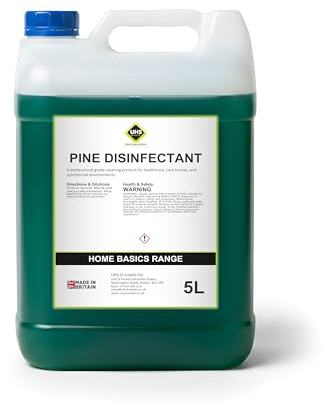 UHS Pine Disinfectant 5L Concentrate - Concentrated Disinfectant Liquid Floor Cleaner with Natural Pine Oil - Multi Surface Floor Cleaner for Home and Commercial Use