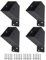 Pergola Angle Support Brackets | 45 Degree Angle Pergola Brackets 4 Pieces | Heavy Duty Shelf Brackets With Screws Connector For Beam And Wood Construction | Durable Support Bracket For Pergola Frames