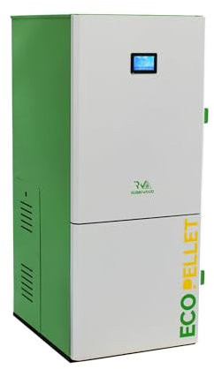 ROBIN WOOD- Ecopellet A++ Pelletkessel [12, 18, 24, 30, 35, 49 KW] Mit Wlan Modul | Heizung Pelletheizung Pellet Anlage Kessel Pelletanlage Pelletheizkessel (12 kW)