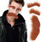 FUKPO Augenbrauen Schnurrbart zum Ankleben Set, Schnauzer Kostüm Schnäuzer Falscher Bart Braun, Schnurrbart Selbstklebend Fake Bärte Fasching Herren Erwachsene Kinder Halloween Karneval Realistisch