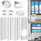 Klimaanlage Fensterabdichtung, 4 Stück Fensterabdichtung Platte für mobile klimageräte mit Universaladapter 13/15cm,Einstellbare Fenster Kit Platte für Abluftschlauch mit Durchmesser 13/15cm (5/5.9In)