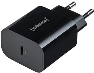 Intenso Adattatore W20C, 20 W, connettore USB-C per iPhone, Samsung Galaxy, iPad e altro, nero