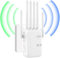 Ripetitore WiFi Potente per Casa,Amplificatore Wifi,6 Antenna,2 Porte LAN,Estensore Wi-Fi per Casa e Ufficio,amplificatore segnale wifi,WiFi Extender,Coverage up to 300 m²,Plug and Play