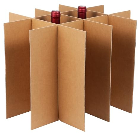 BUTIFULSIC Glass Divider for Moving Boxes Set – 4 Pieces 43x30cm 6 Pieces 35x30cm Cardboard Dividers for Wine Glass Packing and Shipping, Protective Moving Box Insert for Glassware Transport