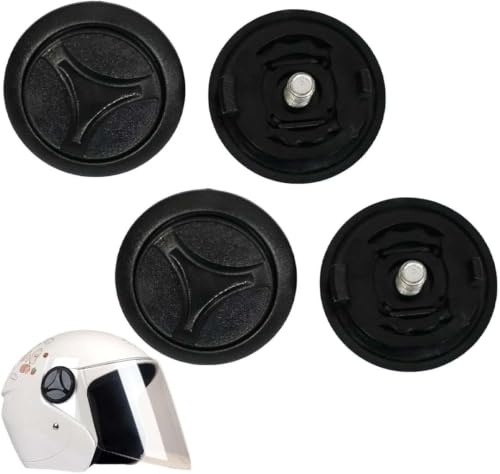 Skeayid Kit Viti Visiera Casco Moto 2 Paia ABS Manopole Antivibranti | Kit viti per visiera casco ABS, 2 paia con manopole. Serraggio a mano, doppio bloccaggio antivibrante per guida sicura.