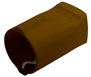 Meister Schutzkontakt-Kupplung - Kunststoff - braun - 250 V - 16 A - Maximaler Kabelquerschnitt 2,5 mm² - IP20 Innenbereich - Gerade Einführung / Schuko-Kupplung mit Zugentlastung / 7422050